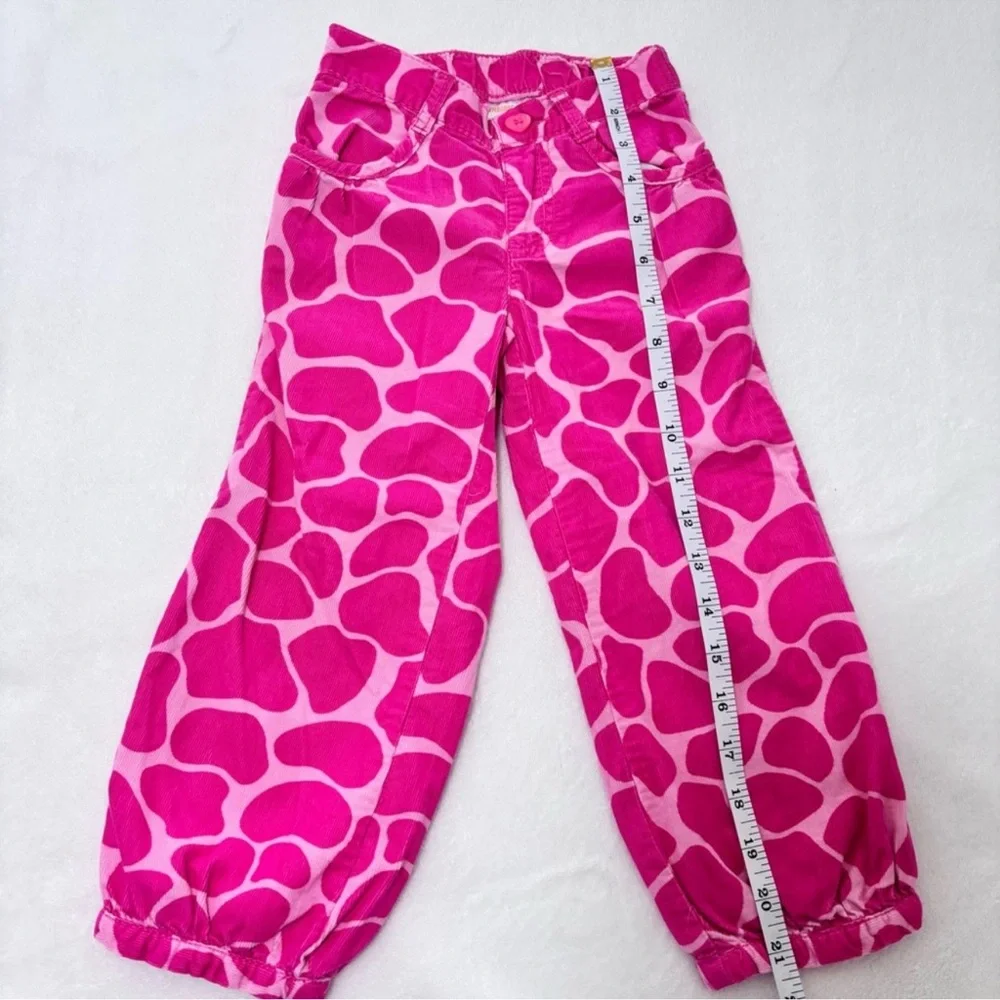 Gymboree Loveable Giraffe Pink Giraffe Print Corduroy Pants Girls Size ‎ 3T